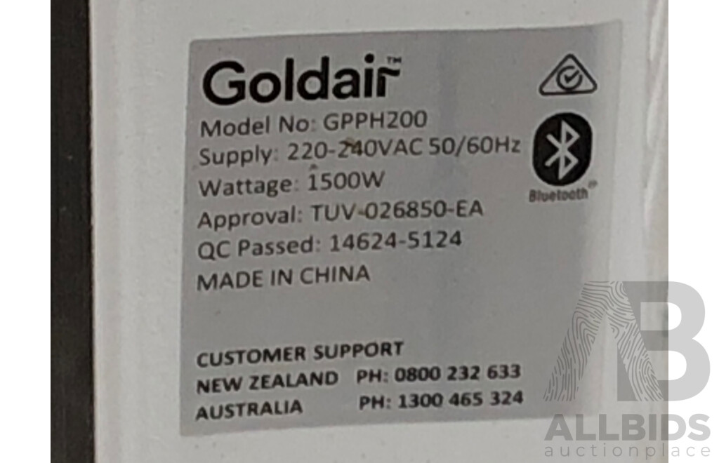 Goldair 1500 Watt WiFi Glass Panel Heater