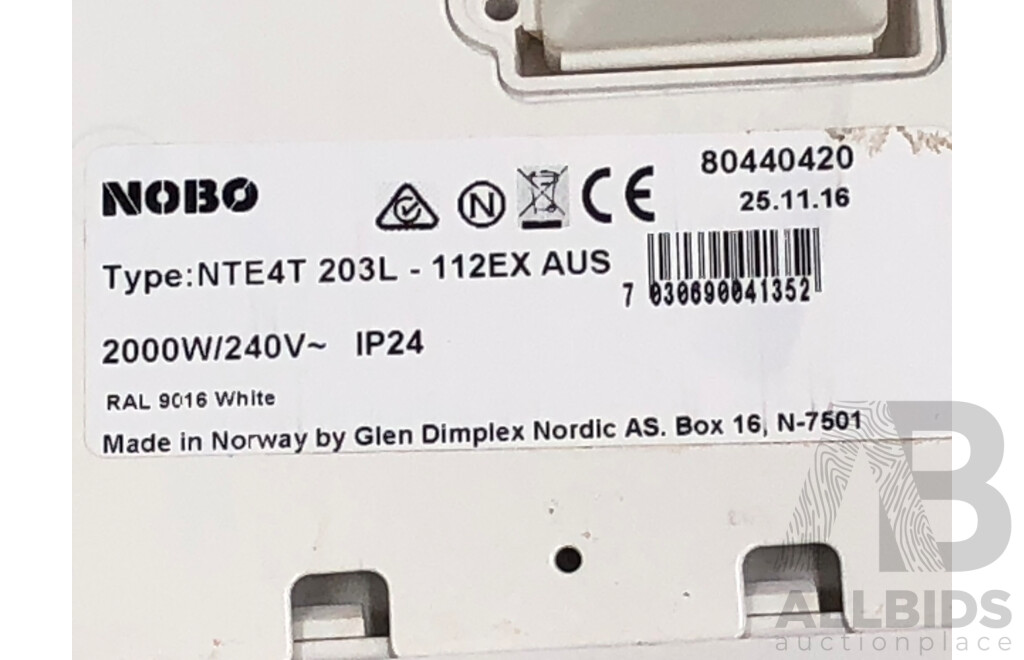 Nobo NCU-2T 2000 Watt Panel Heater