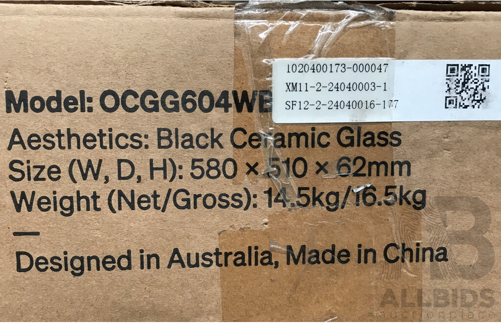 Omega 60cm Gas on Glass Gas Cooktop - Brand New