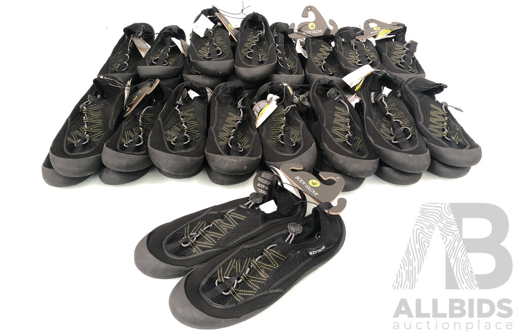 Men's Body Glove Aqua Sock Shore Shoes - Size 7 UK - Lot of 18 Pairs - Brand New - ORP $630.00