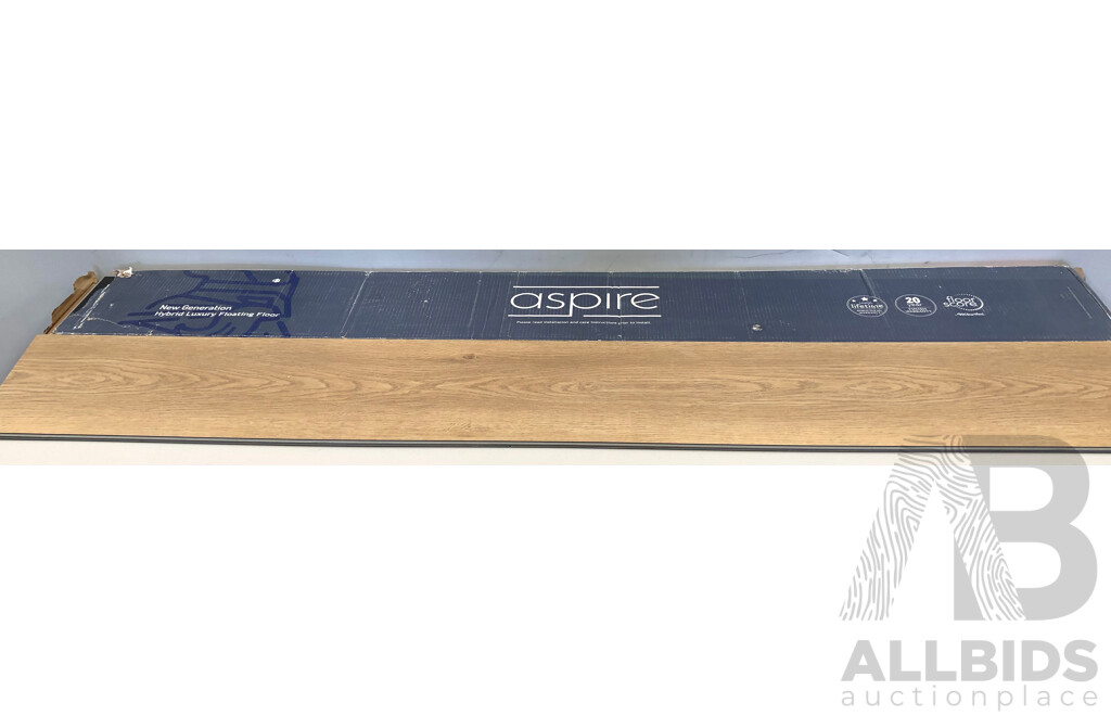 Aspire 5mm Hybrid Luxury Laminate Flooring - Pale Gorge Finish - 20.1 Square Meters - New
