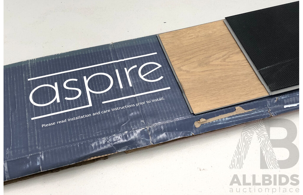 Aspire 5mm Hybrid Luxury Laminate Flooring - Pale Gorge Finish - 20.1 Square Meters - New