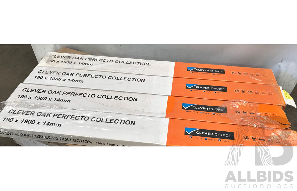 Clever Oak Perfecto Collection 14mm Laminate Flooring - Madrid Finish - 8.66 Square Meters - Brand New