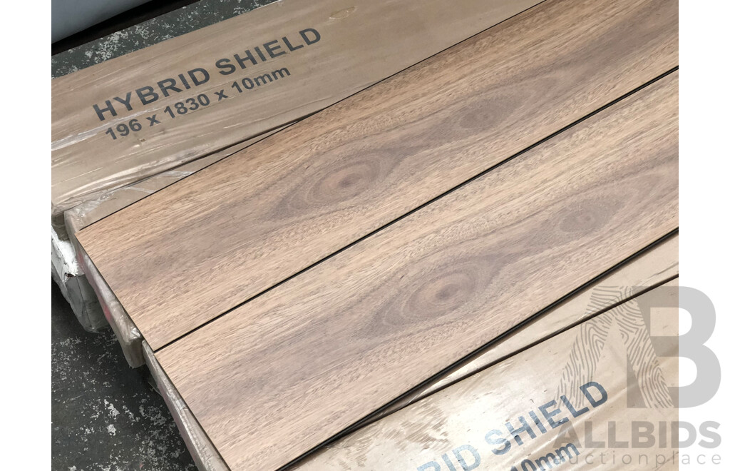 Clever Choice Hybrid Shield 10mm  Laminate Flooring - Atlantic Spotted Gum Finish - 8.60 Square Meters - Brand New