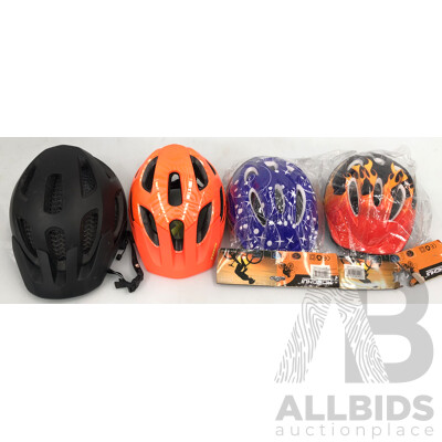 Bike Helmets - Lot of Four