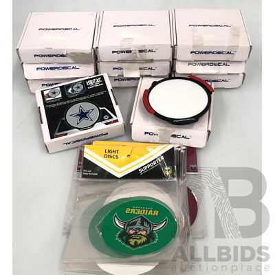 Powerdecal Light Up Decal Discs - Lot of 11 - New