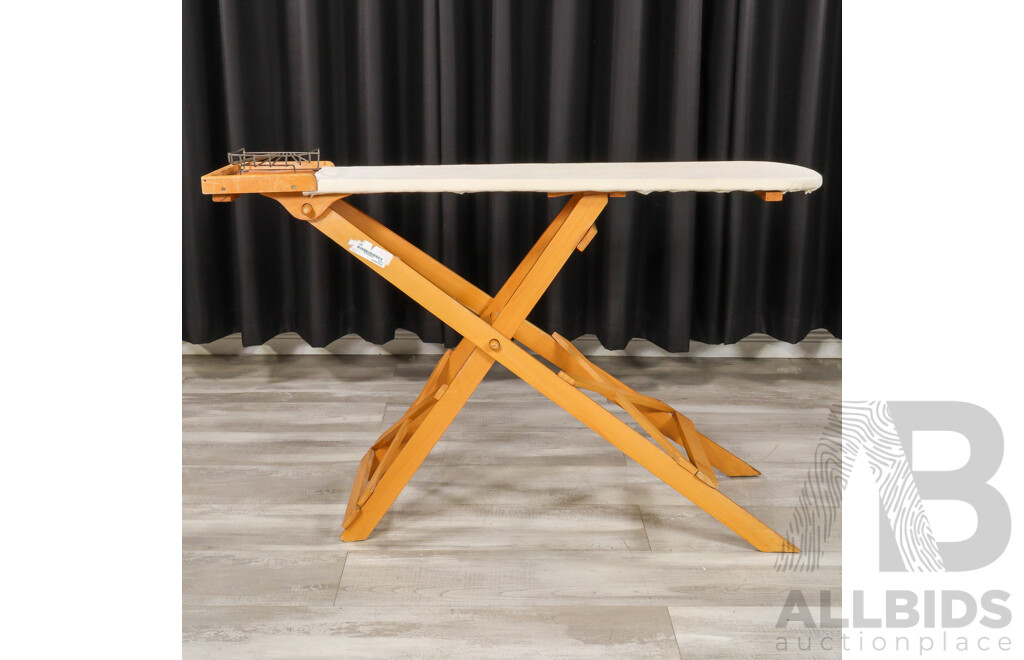 Vintage Danish Pine Folding Ironing Board
