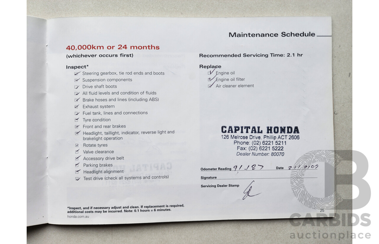 1/2004 Honda Accord EURO  4d Sedan Silver 2.4L