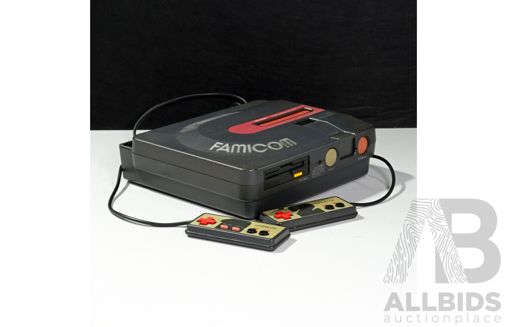 Vintage Sharp Twin Famicom Video Game Console with Controllers, Games & Power Adaptor