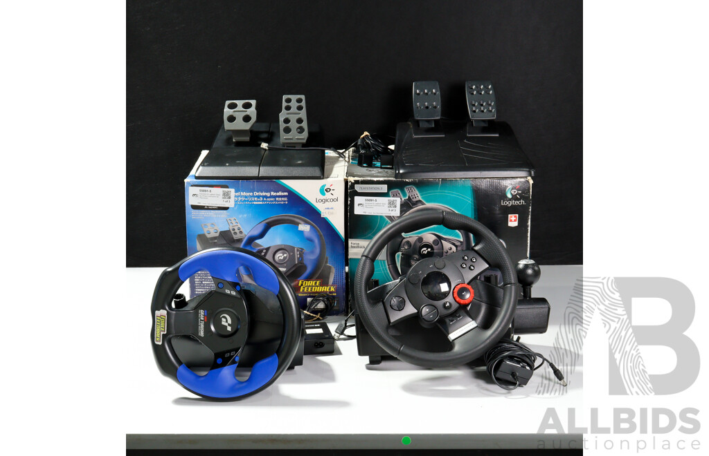 Assorted of Logitech Steering Wheel Controllers for Playstation