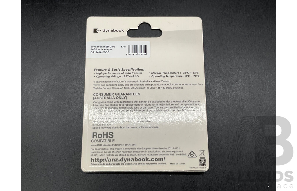 Laser Smart Home Pan/Tilt Camera and Dynabook Micro SDXC UHS-1 Card 64GB