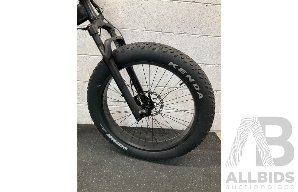 Black Folding Electric Bike