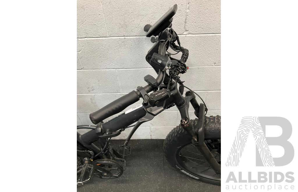 Black Folding Electric Bike