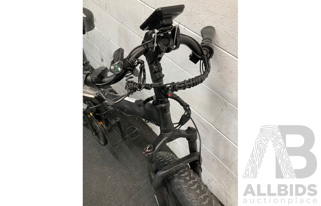 Black Folding Electric Bike