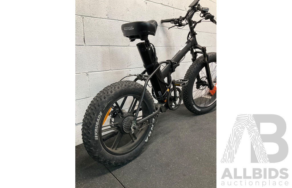 Black Folding Electric Bike