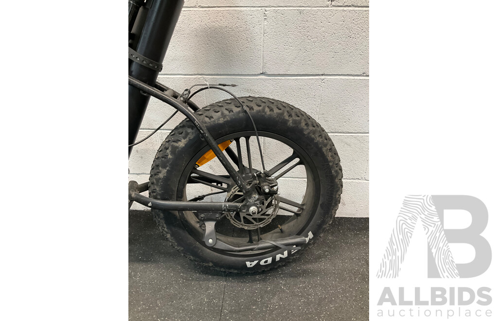 Black Folding Electric Bike