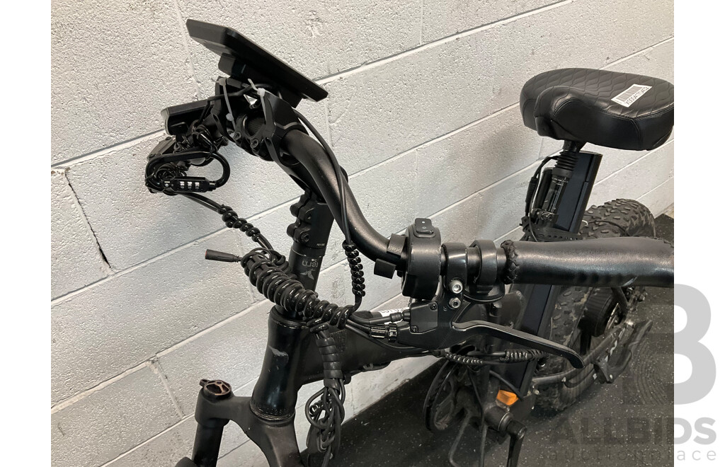 Black Folding Electric Bike