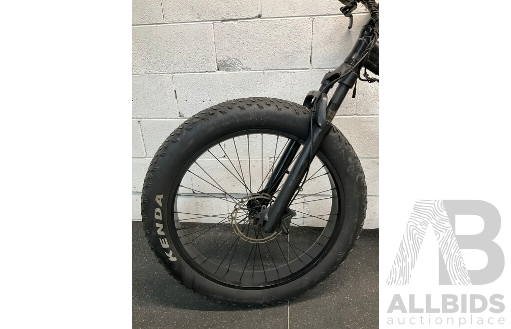 Black Folding Electric Bike