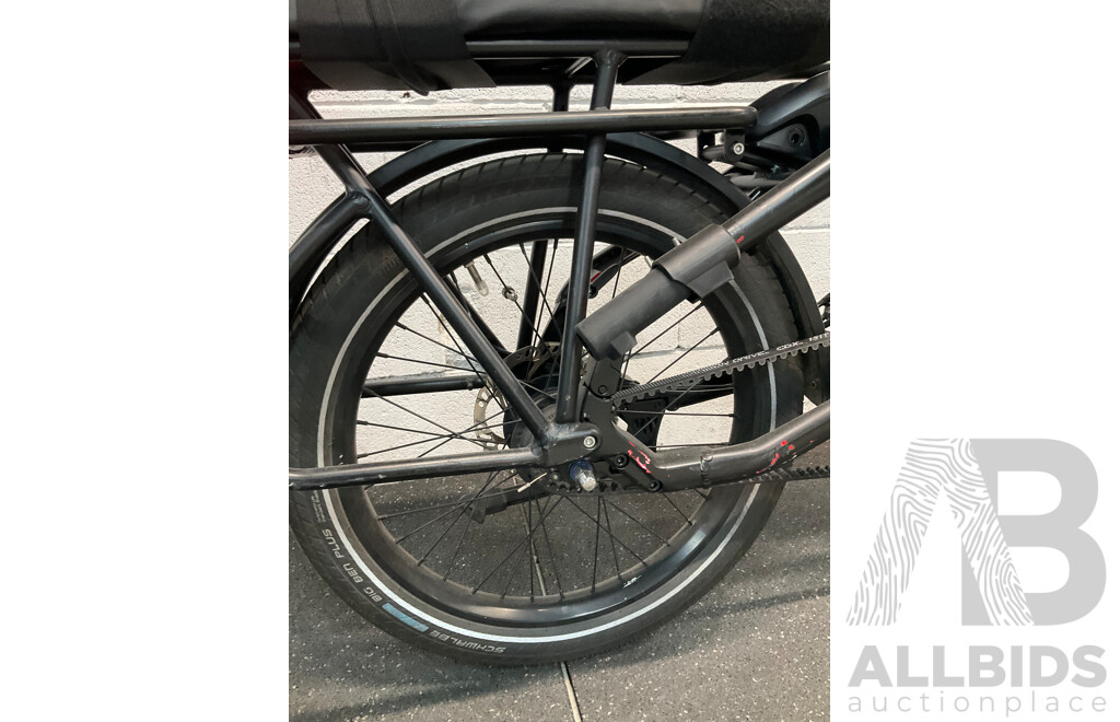 Black Folding Electric Bike