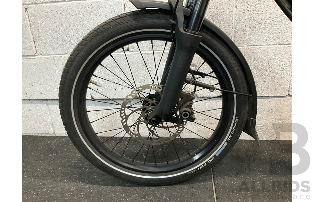 Black Folding Electric Bike
