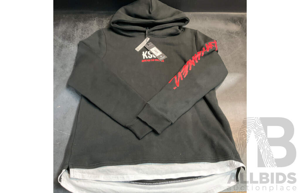 Kiss Chacey Black Size L Sweater & Supre Size XS Puffer Vest & Tommy Hilfiger White Size XL T-shirt - Lot of 3