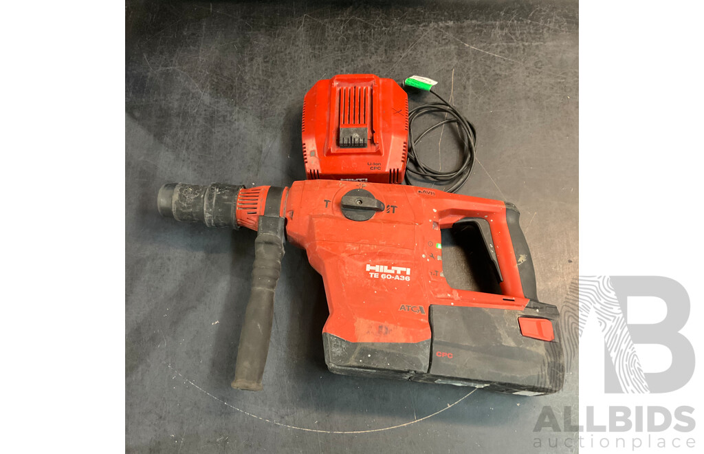 HILTI TE 60-A36  Cordless Combihammer with 1x Battery and 1 Charger