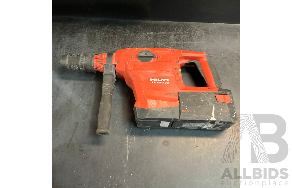 HILTI TE 60-A36  Cordless Combihammer with 1x Battery and 1x Charger in Tool Bag