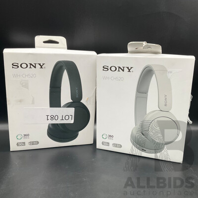 Sony WH-CH520 Headphones X 2