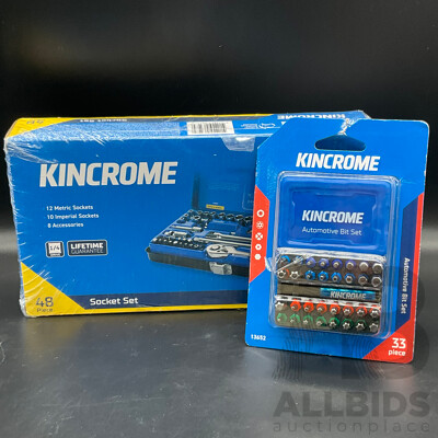 Kinchrome 48 Piece Socket Set and Automotive Bit Set