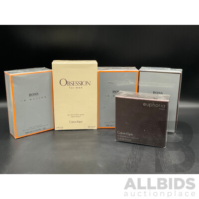 Assorted Men's Fragrances Including Hugo Boss and Calvin Klein