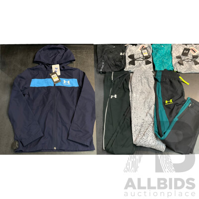 Under Armour Youth Size S/M Apparel - Lot of 8 - Total ORP $ 370