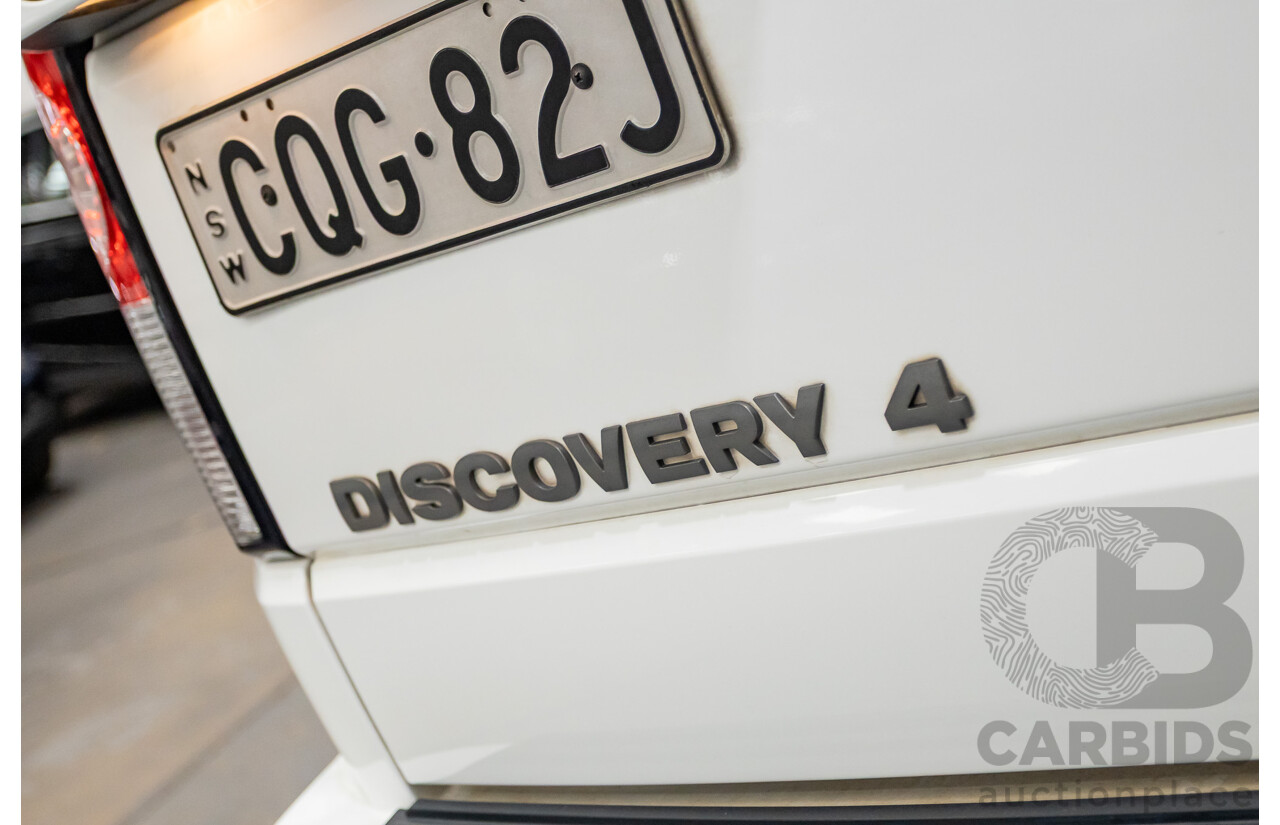 12/2013 Land Rover Discovery 4 3.0 SDV6 SE (4x4) MY13 4D Wagon Fuji White Turbo Diesel 3.0L - 7 seats