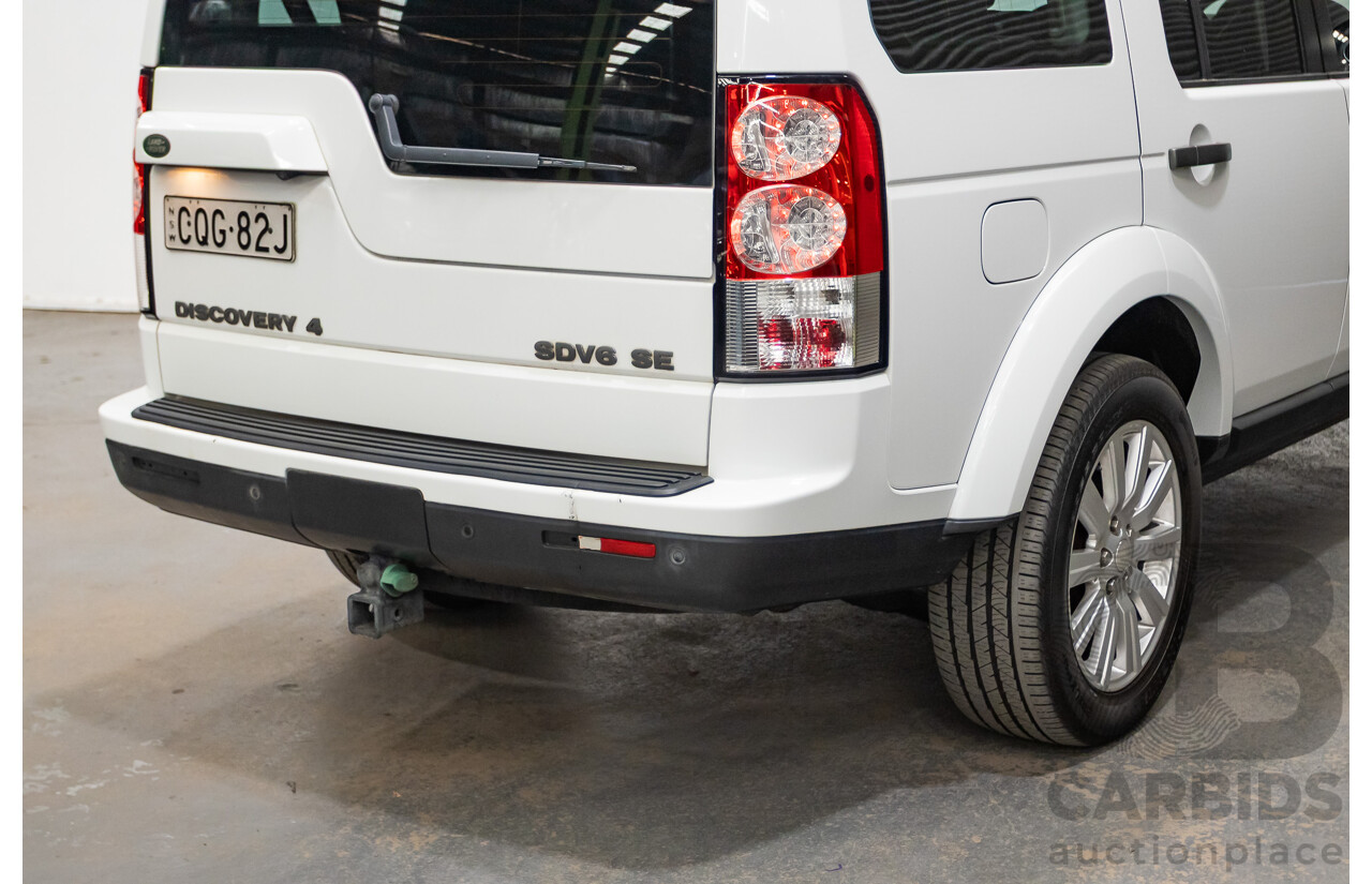 12/2013 Land Rover Discovery 4 3.0 SDV6 SE (4x4) MY13 4D Wagon Fuji White Turbo Diesel 3.0L - 7 seats