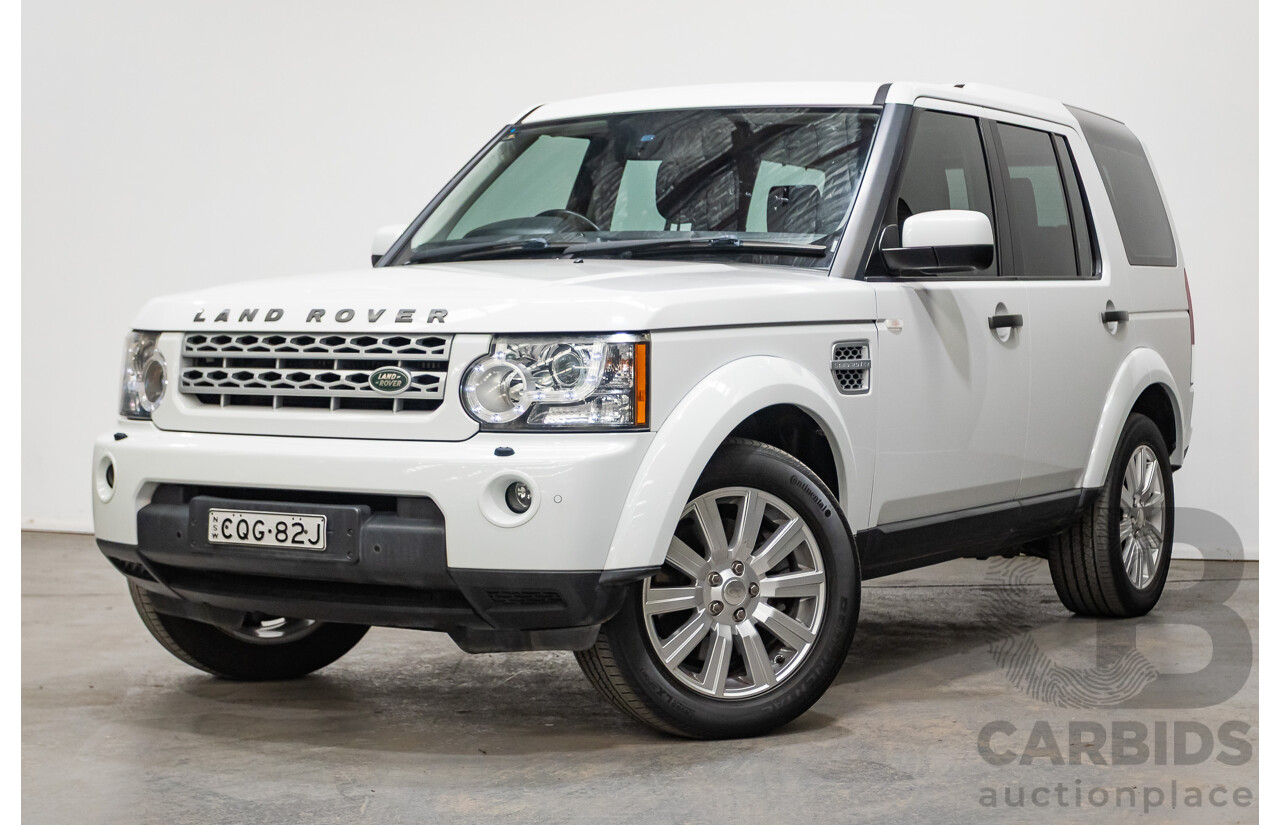 12/2013 Land Rover Discovery 4 3.0 SDV6 SE (4x4) MY13 4D Wagon Fuji White Turbo Diesel 3.0L - 7 seats