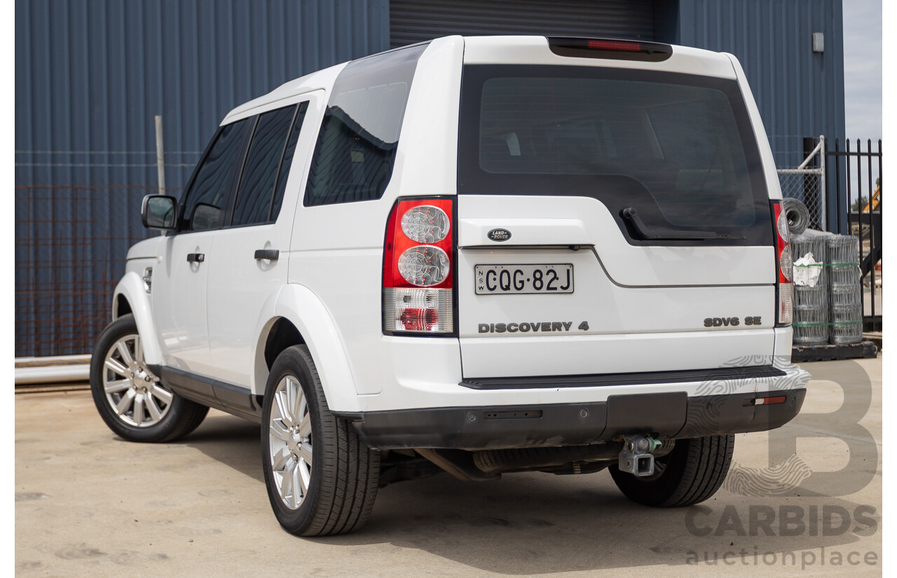 12/2013 Land Rover Discovery 4 3.0 SDV6 SE (4x4) MY13 4D Wagon Fuji White Turbo Diesel 3.0L - 7 seats