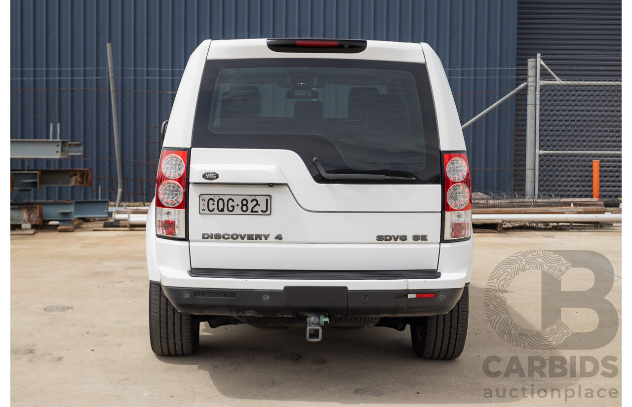 12/2013 Land Rover Discovery 4 3.0 SDV6 SE (4x4) MY13 4D Wagon Fuji White Turbo Diesel 3.0L - 7 seats