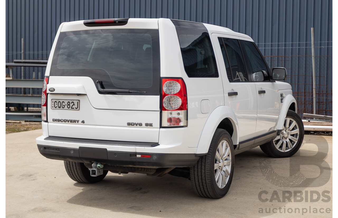 12/2013 Land Rover Discovery 4 3.0 SDV6 SE (4x4) MY13 4D Wagon Fuji White Turbo Diesel 3.0L - 7 seats