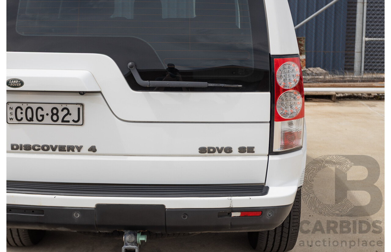 12/2013 Land Rover Discovery 4 3.0 SDV6 SE (4x4) MY13 4D Wagon Fuji White Turbo Diesel 3.0L - 7 seats