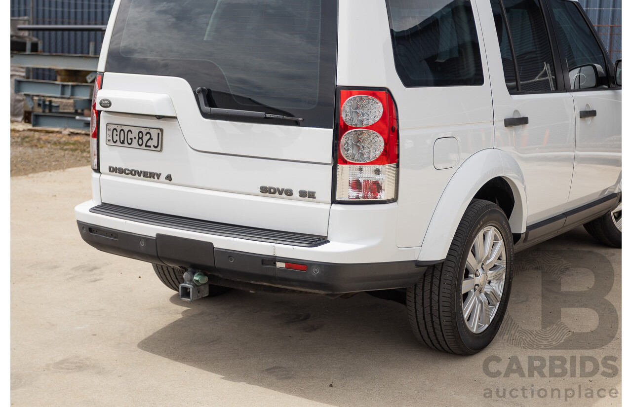 12/2013 Land Rover Discovery 4 3.0 SDV6 SE (4x4) MY13 4D Wagon Fuji White Turbo Diesel 3.0L - 7 seats
