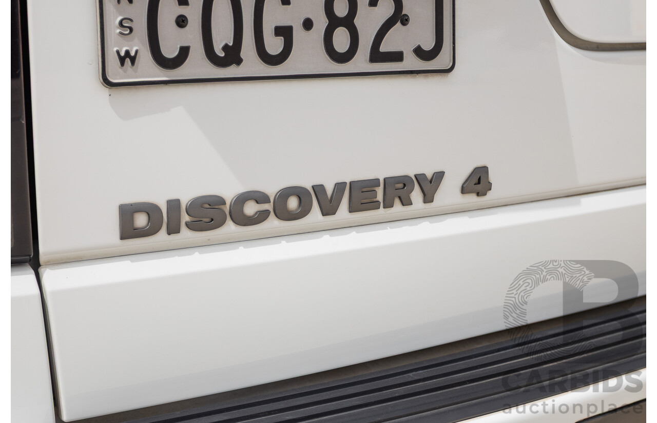 12/2013 Land Rover Discovery 4 3.0 SDV6 SE (4x4) MY13 4D Wagon Fuji White Turbo Diesel 3.0L - 7 seats