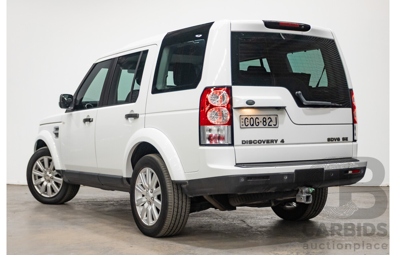 12/2013 Land Rover Discovery 4 3.0 SDV6 SE (4x4) MY13 4D Wagon Fuji White Turbo Diesel 3.0L - 7 seats