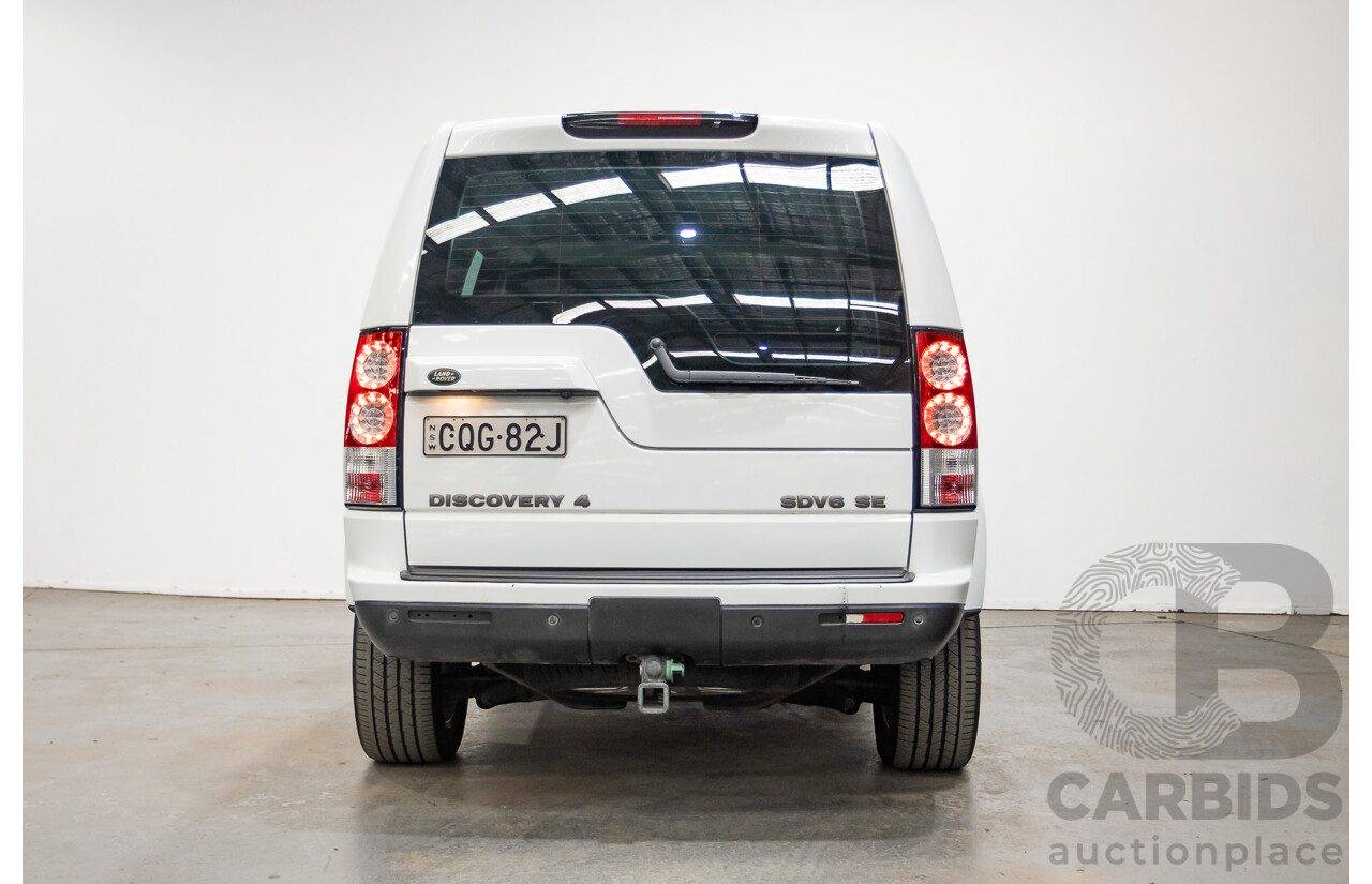 12/2013 Land Rover Discovery 4 3.0 SDV6 SE (4x4) MY13 4D Wagon Fuji White Turbo Diesel 3.0L - 7 seats