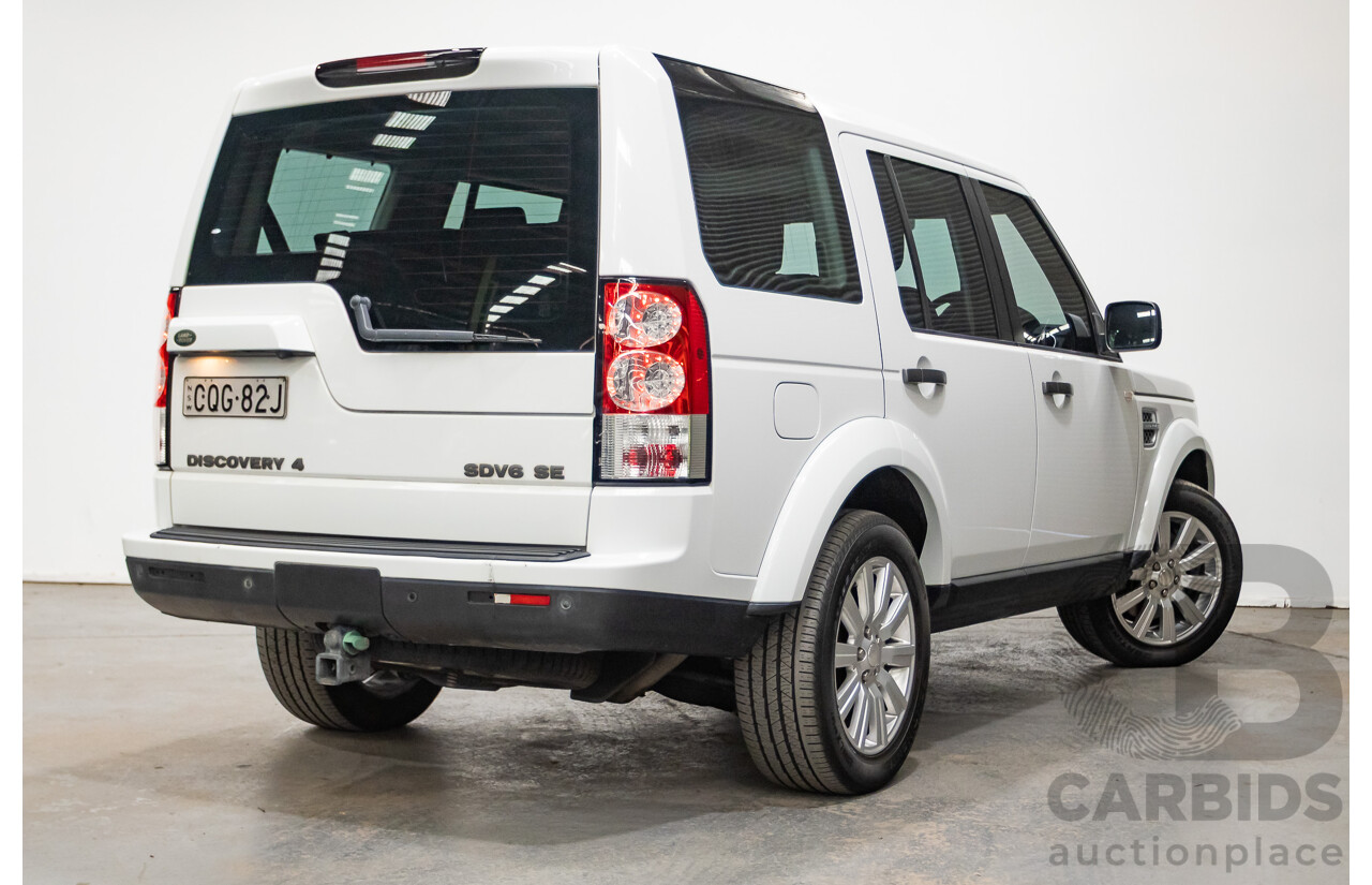 12/2013 Land Rover Discovery 4 3.0 SDV6 SE (4x4) MY13 4D Wagon Fuji White Turbo Diesel 3.0L - 7 seats