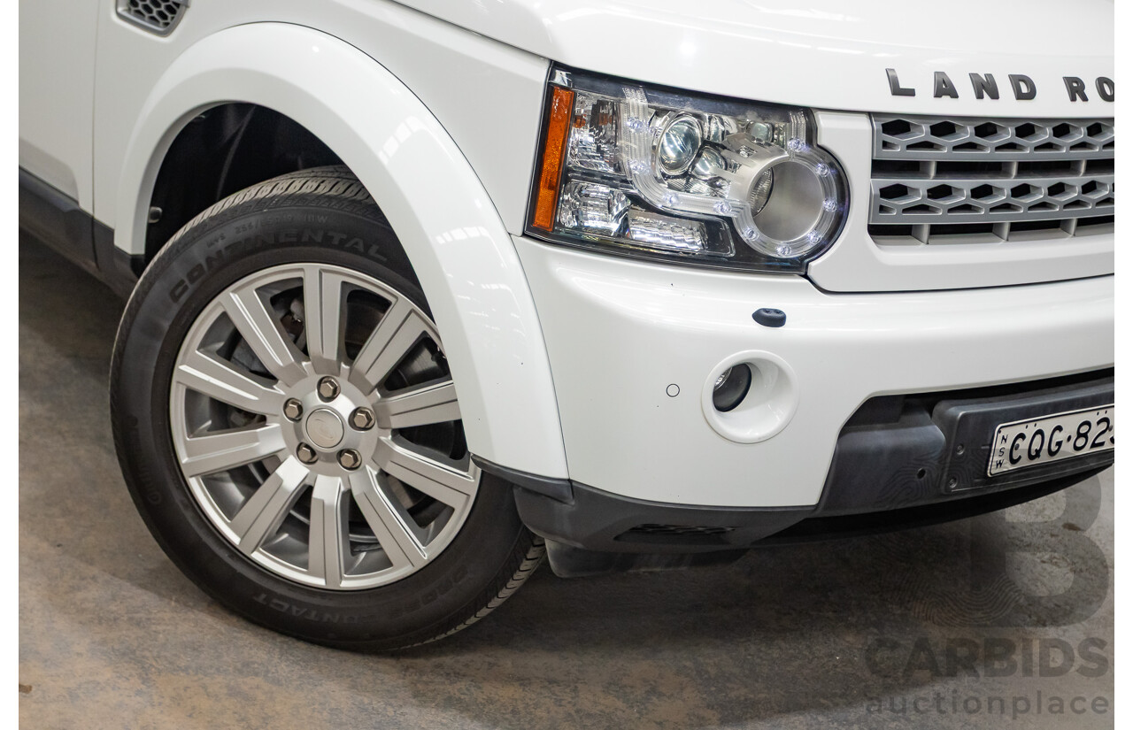 12/2013 Land Rover Discovery 4 3.0 SDV6 SE (4x4) MY13 4D Wagon Fuji White Turbo Diesel 3.0L - 7 seats