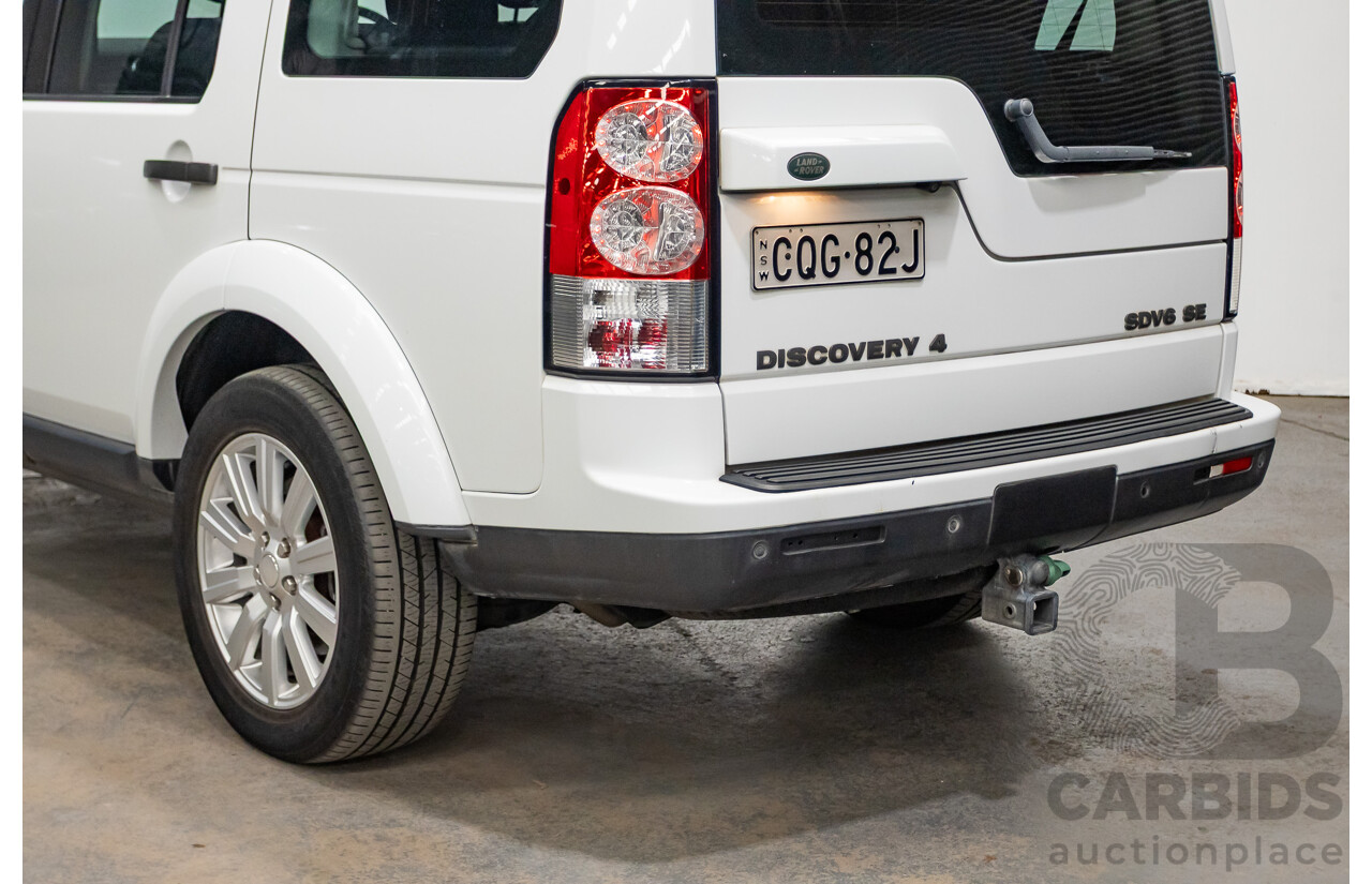 12/2013 Land Rover Discovery 4 3.0 SDV6 SE (4x4) MY13 4D Wagon Fuji White Turbo Diesel 3.0L - 7 seats