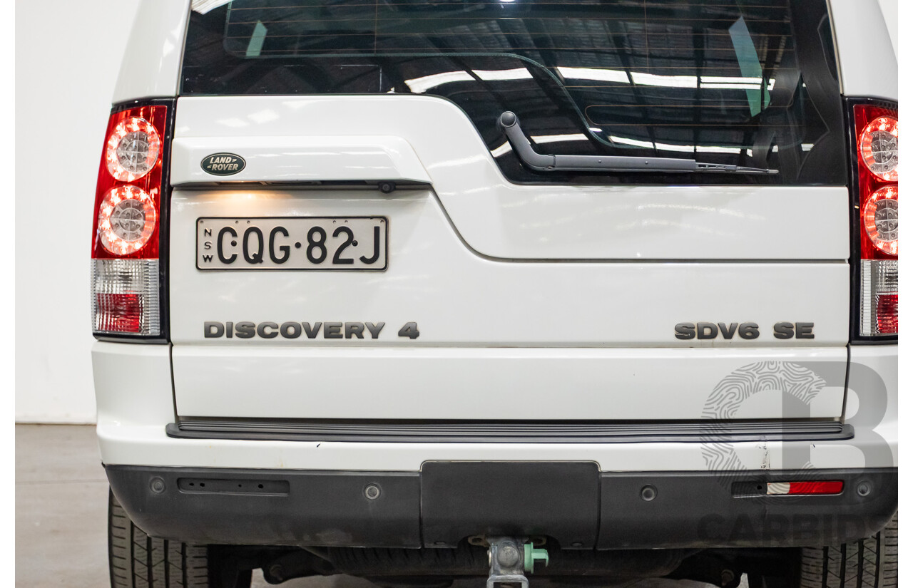 12/2013 Land Rover Discovery 4 3.0 SDV6 SE (4x4) MY13 4D Wagon Fuji White Turbo Diesel 3.0L - 7 seats