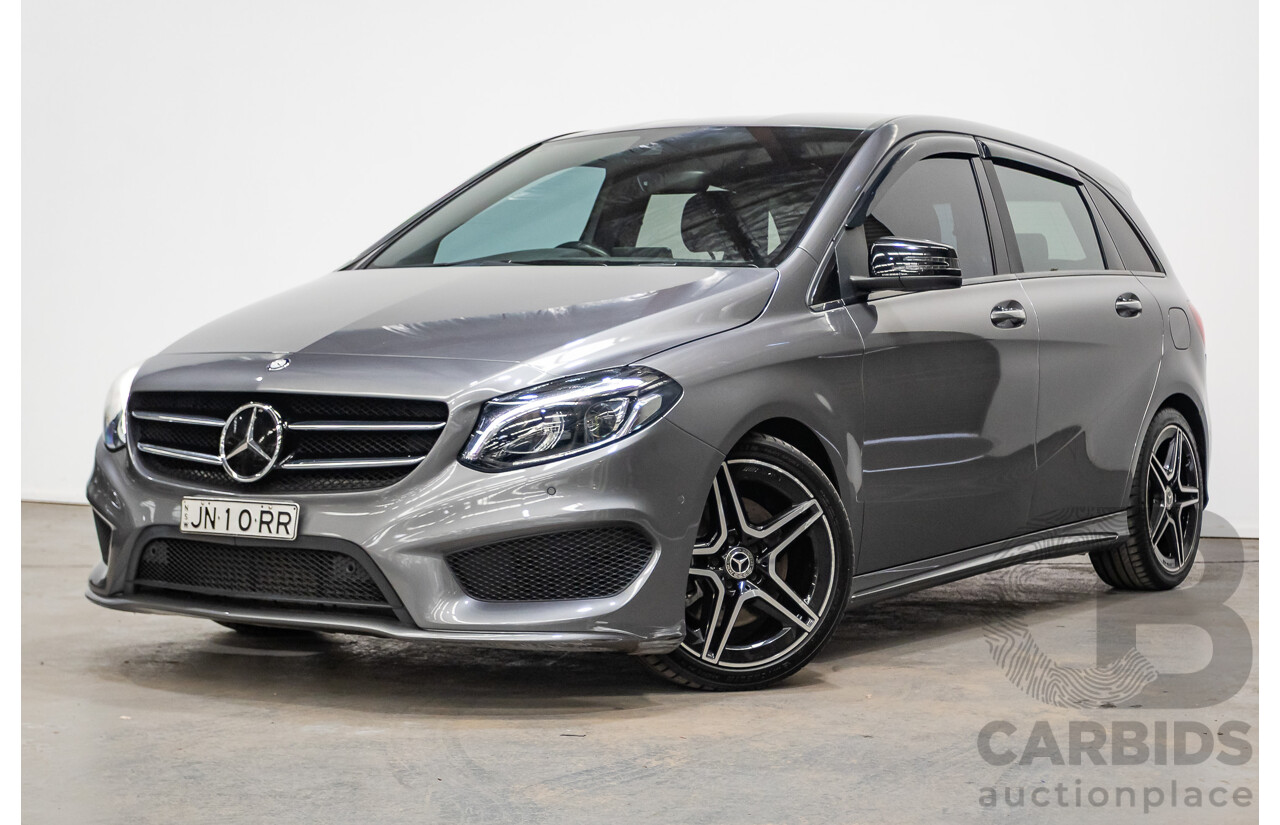 11/2015 Mercedes-Benz B250 4MATIC (AWD) 246 MY15 5D Hatchback Mountain Grey Metallic Turbo 2.0L
