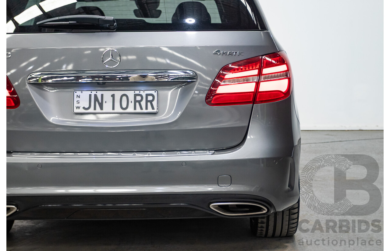 11/2015 Mercedes-Benz B250 4MATIC (AWD) 246 MY15 5D Hatchback Mountain Grey Metallic Turbo 2.0L
