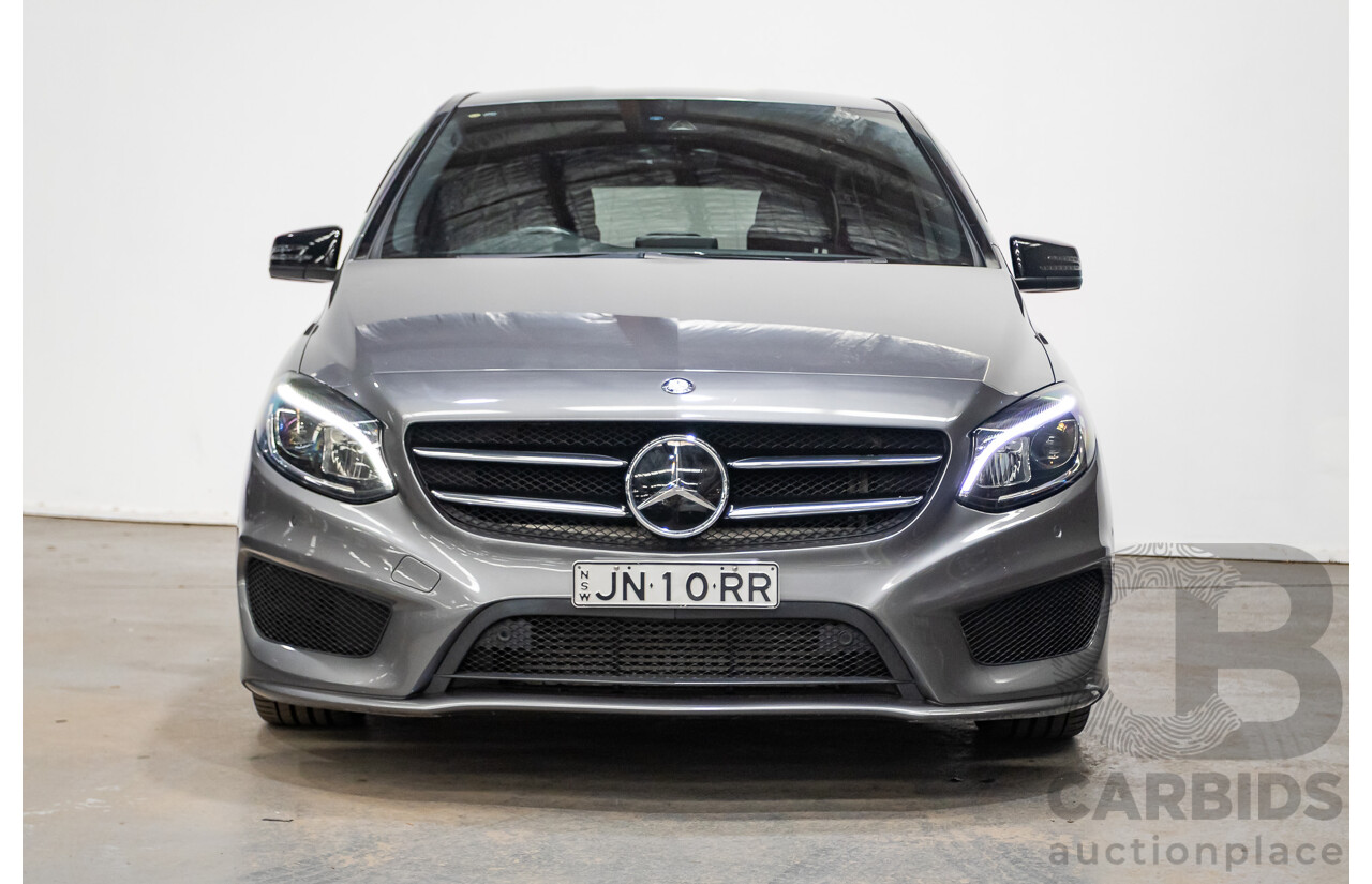 11/2015 Mercedes-Benz B250 4MATIC (AWD) 246 MY15 5D Hatchback Mountain Grey Metallic Turbo 2.0L