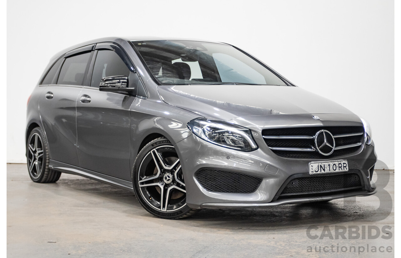 11/2015 Mercedes-Benz B250 4MATIC (AWD) 246 MY15 5D Hatchback Mountain Grey Metallic Turbo 2.0L